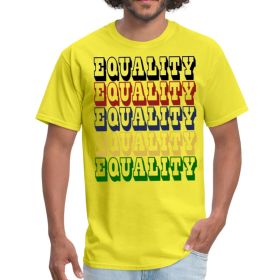 Men's Short Sleeve T-Shirt, Equality Graphic Tee (Color: yellow, size: 4XL)