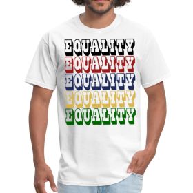 Men's Short Sleeve T-Shirt, Equality Graphic Tee (Color: White, size: S)