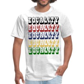 Men's Short Sleeve T-Shirt, Equality Graphic Tee (Color: light heather gray, size: 5XL)