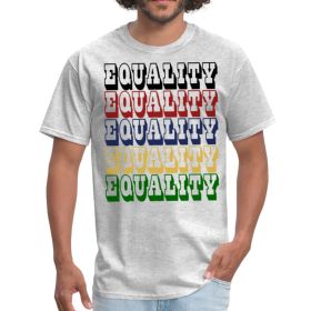 Men's Short Sleeve T-Shirt, Equality Graphic Tee (Color: heather gray, size: S)